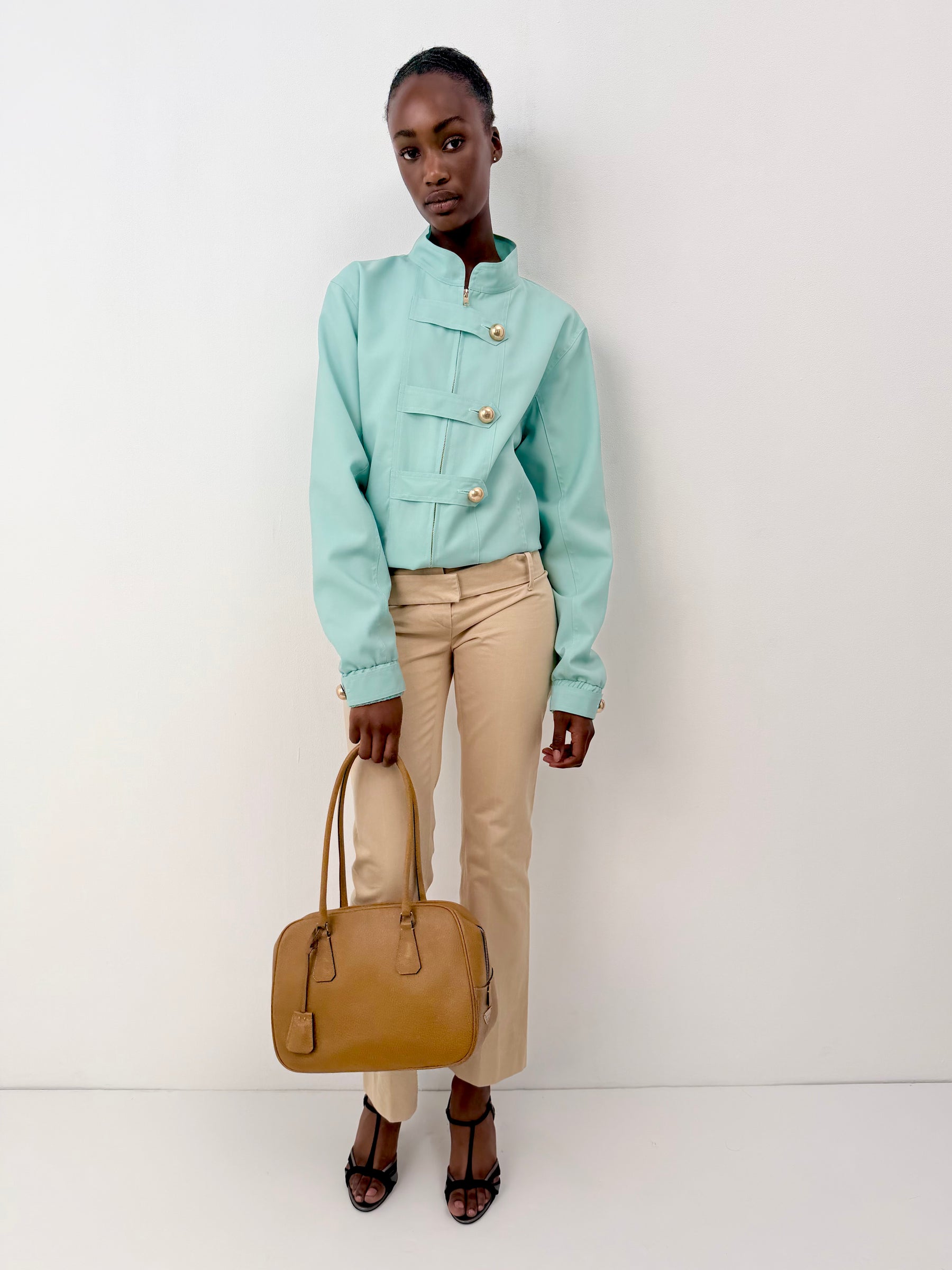 Prada Beige Belted Pants