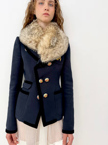 Balenciaga Fur Collar Blazer thumbnail 1