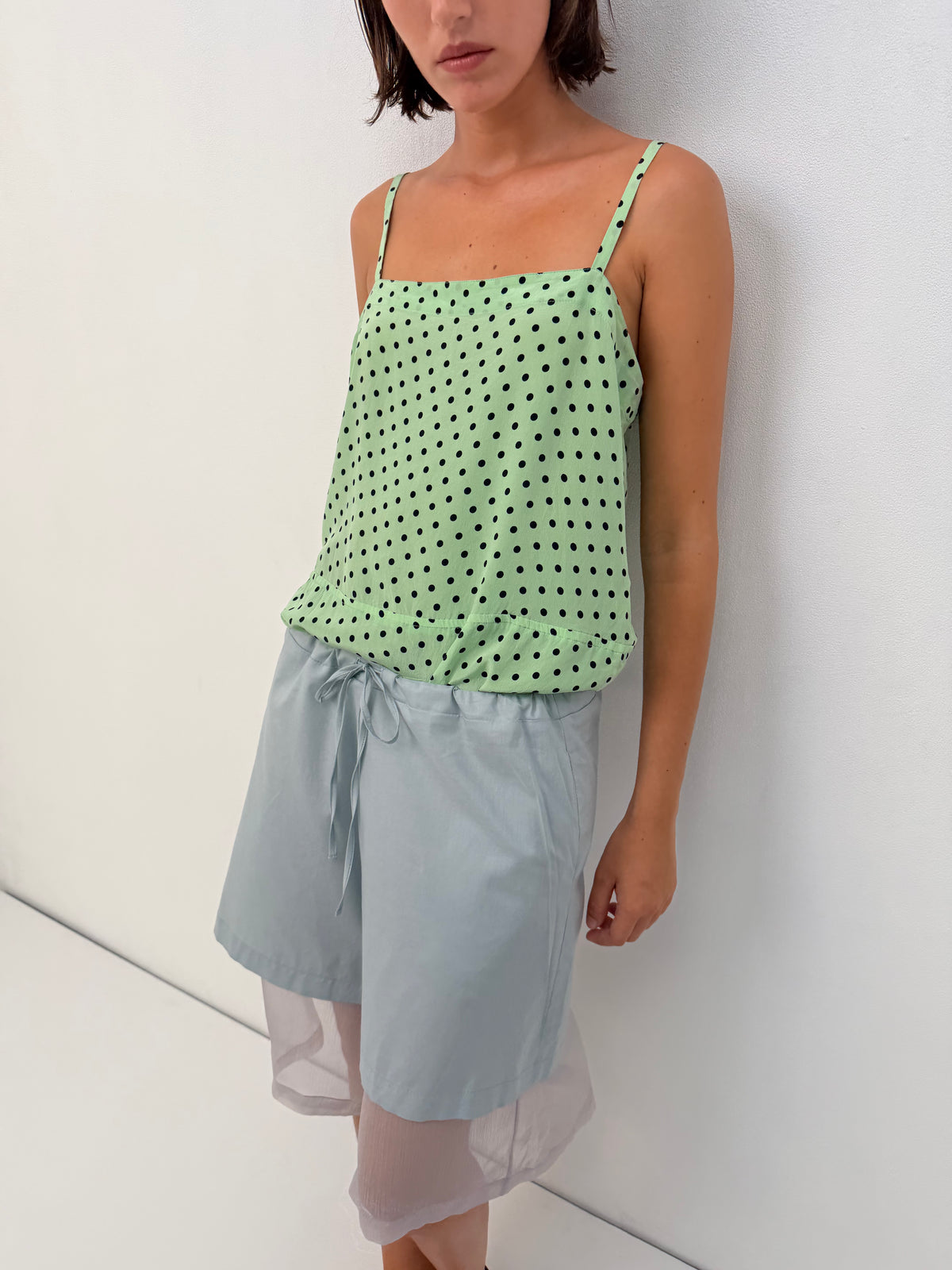 Silk & Cotton Layered Shorts