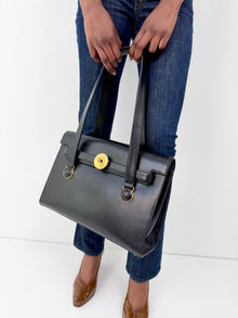 Versace Black Leather Bag Drop thumbnail 1