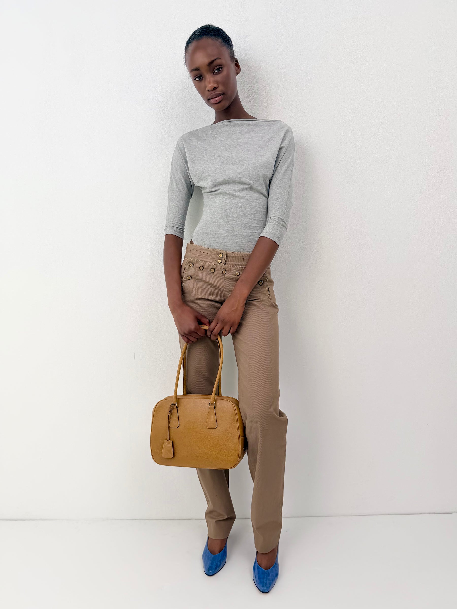 Dolce & Gabbana Brown Buttoned Pants