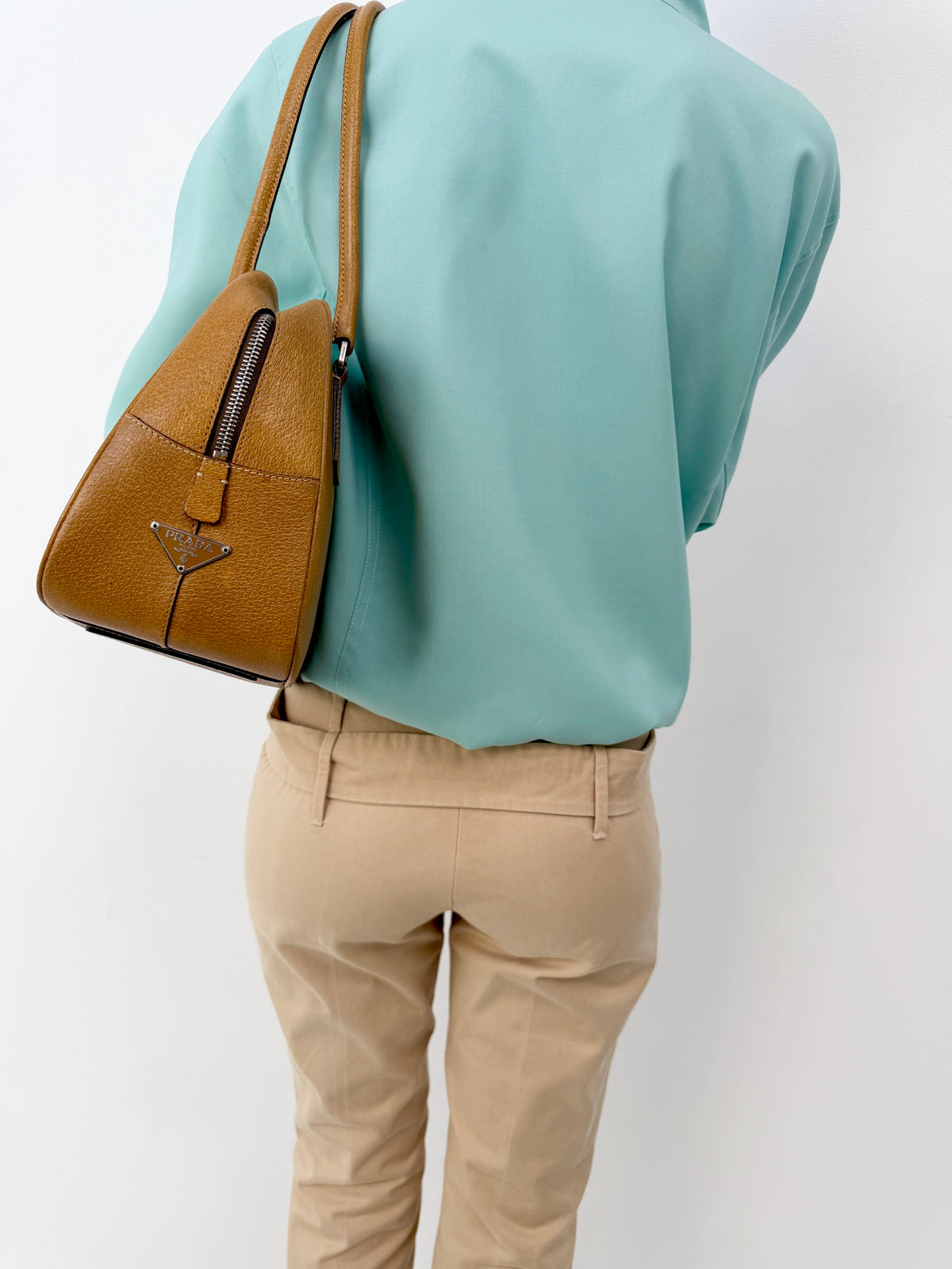 Prada Beige Belted Pants
