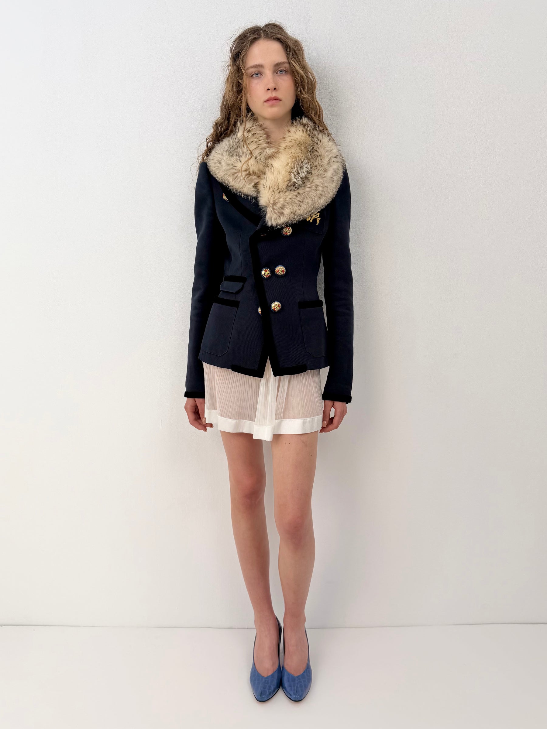 Balenciaga Fur Collar Blazer
