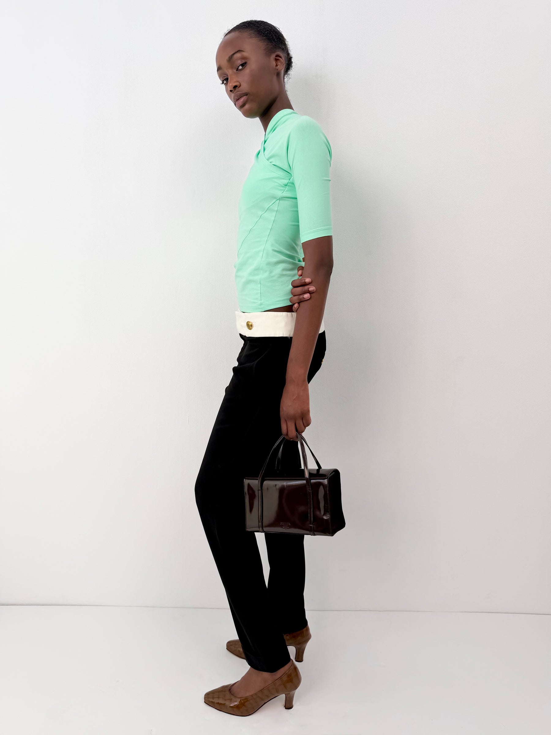 Gucci Black & White Trousers