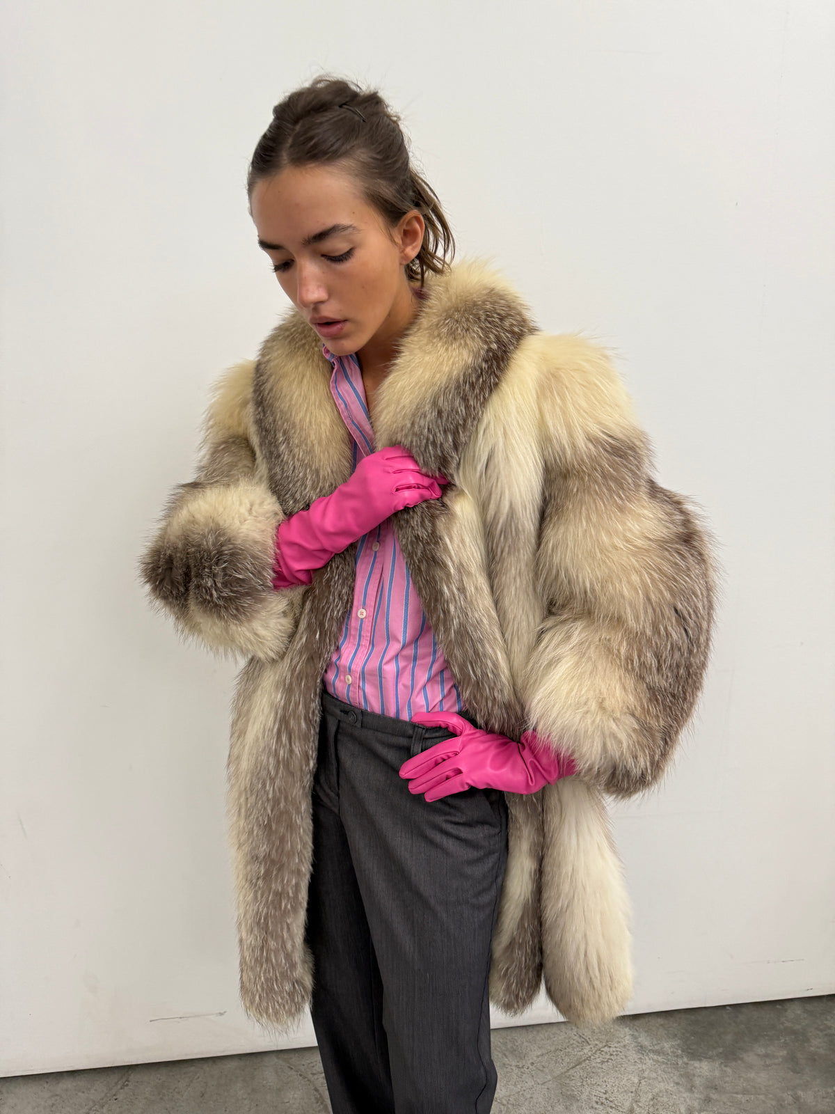 White Fox Fur Coat - additional