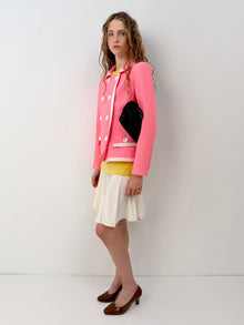 Pink & White Double Breasted Jacket thumbnail 4