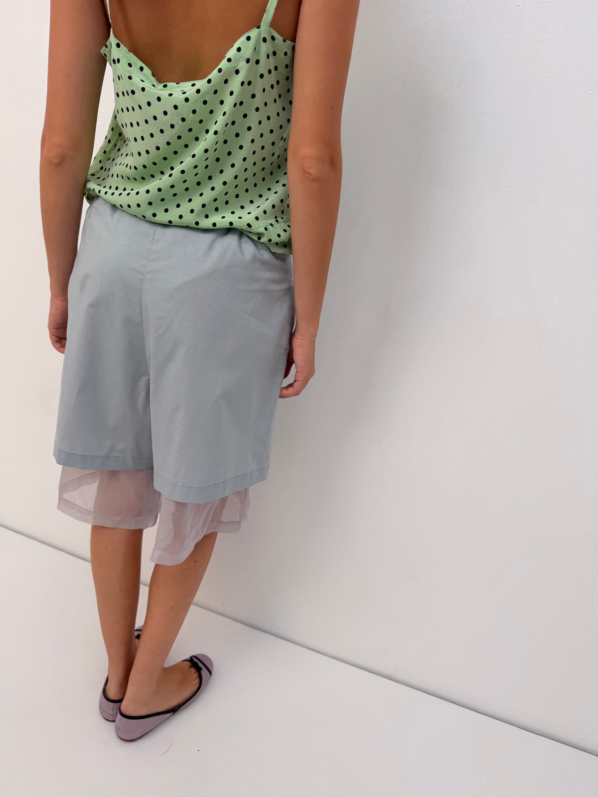 Silk & Cotton Layered Shorts
