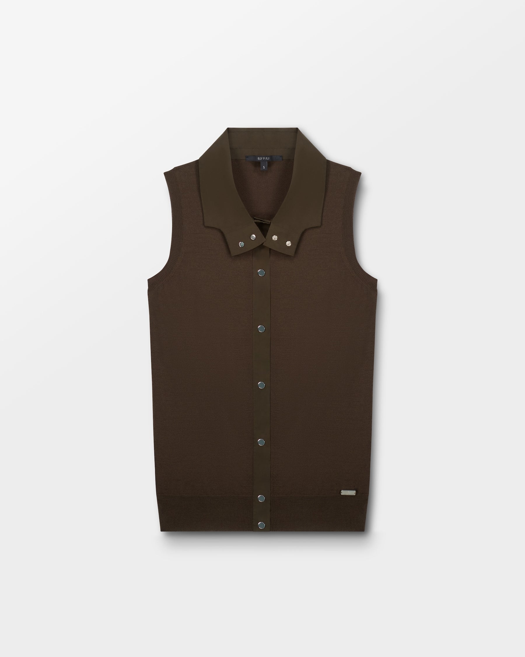 Gucci Wool Buttoned Sleeveless Top