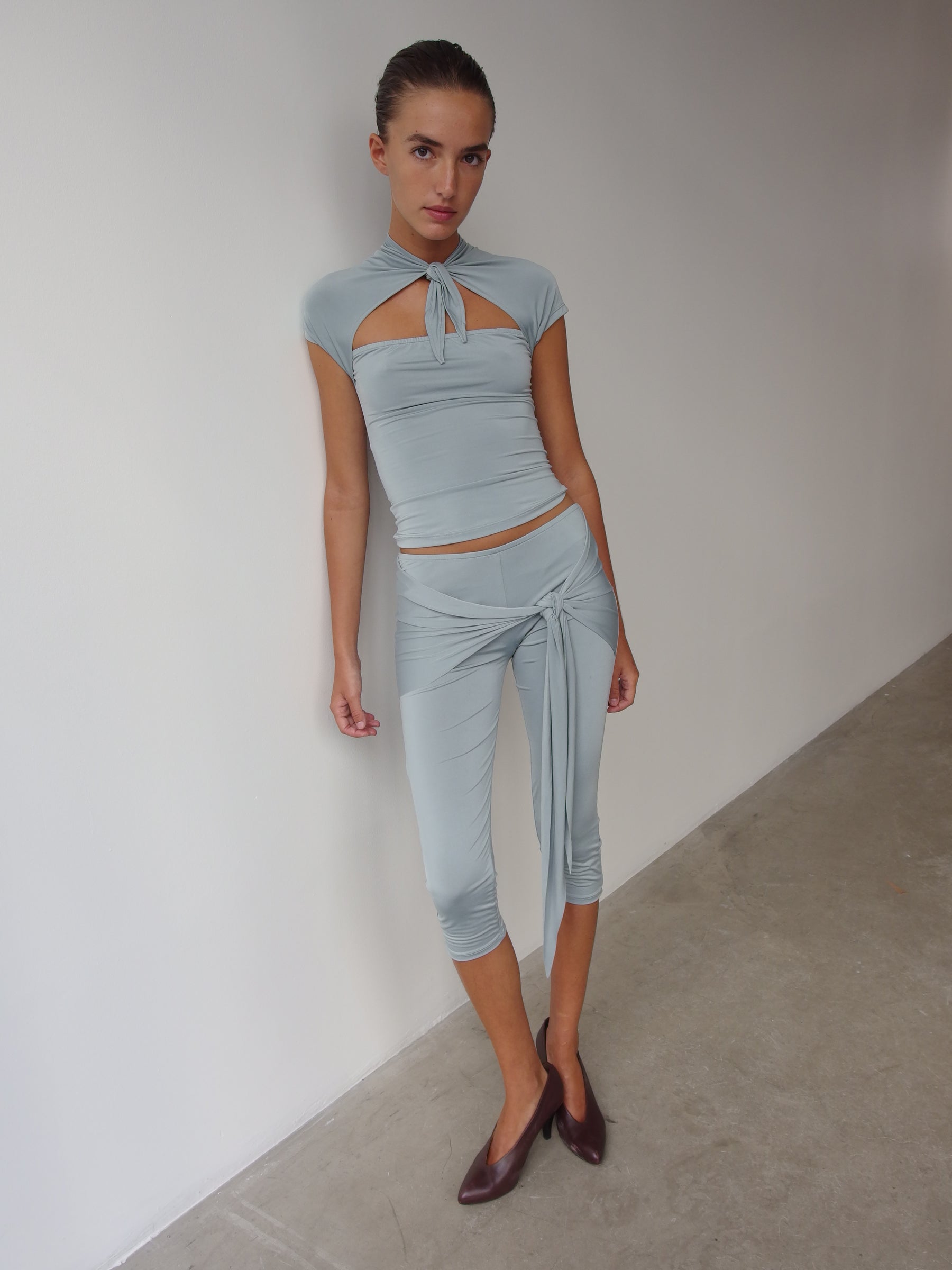 Backless Top - Pearl Grey