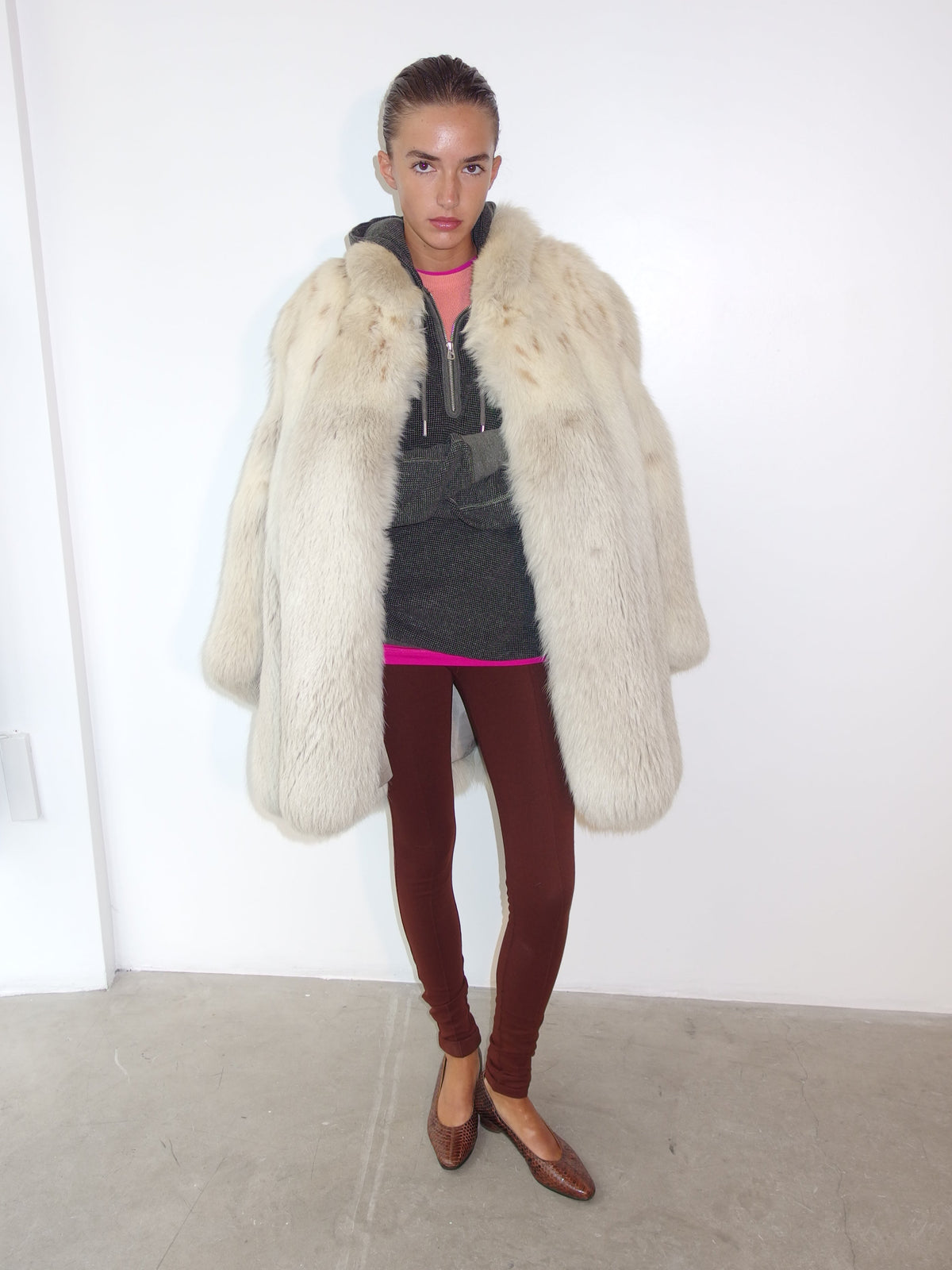 White Fox Lynx Fur Coat - additional