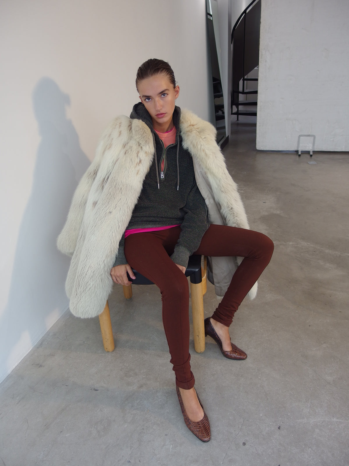 White Fox Lynx Fur Coat - additional