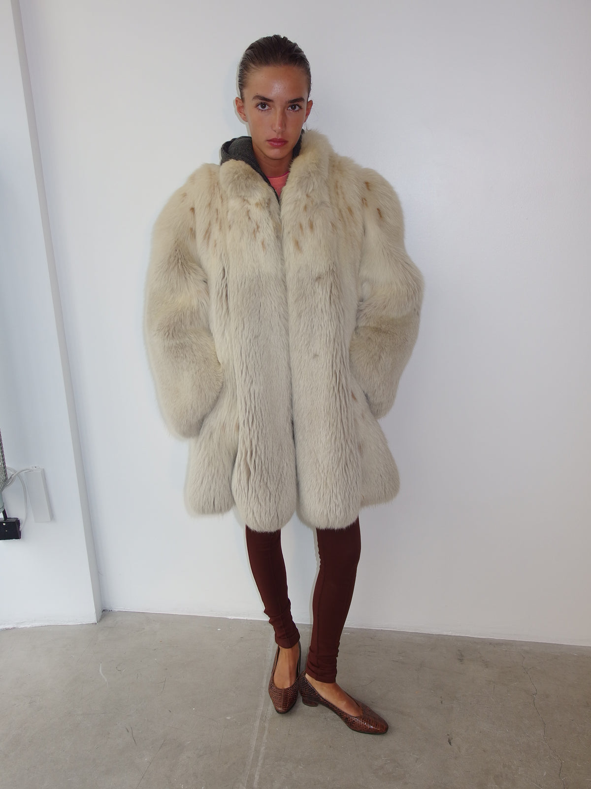 White Fox Lynx Fur Coat - additional