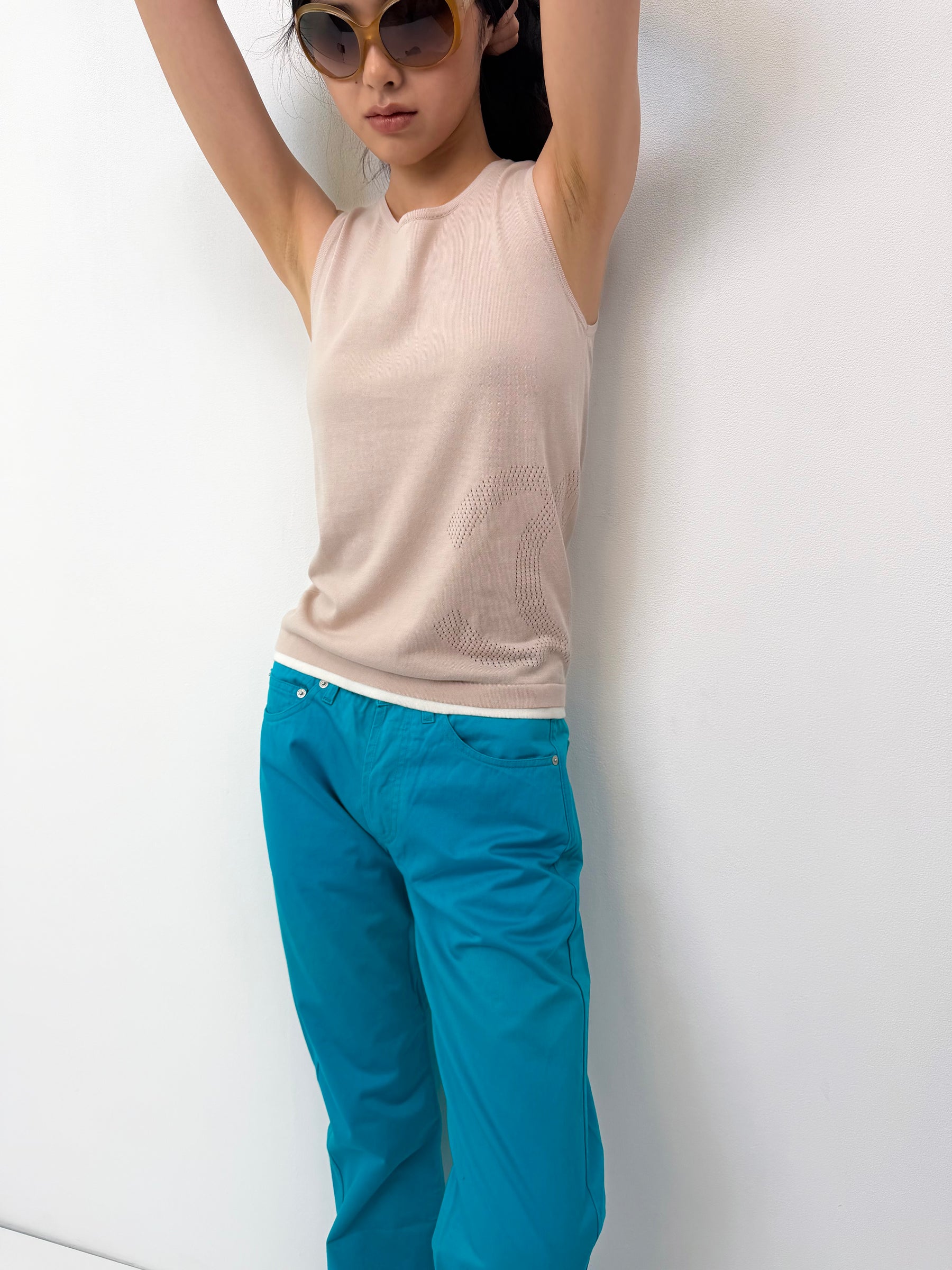 Turquoise Dries Van Noten Pants