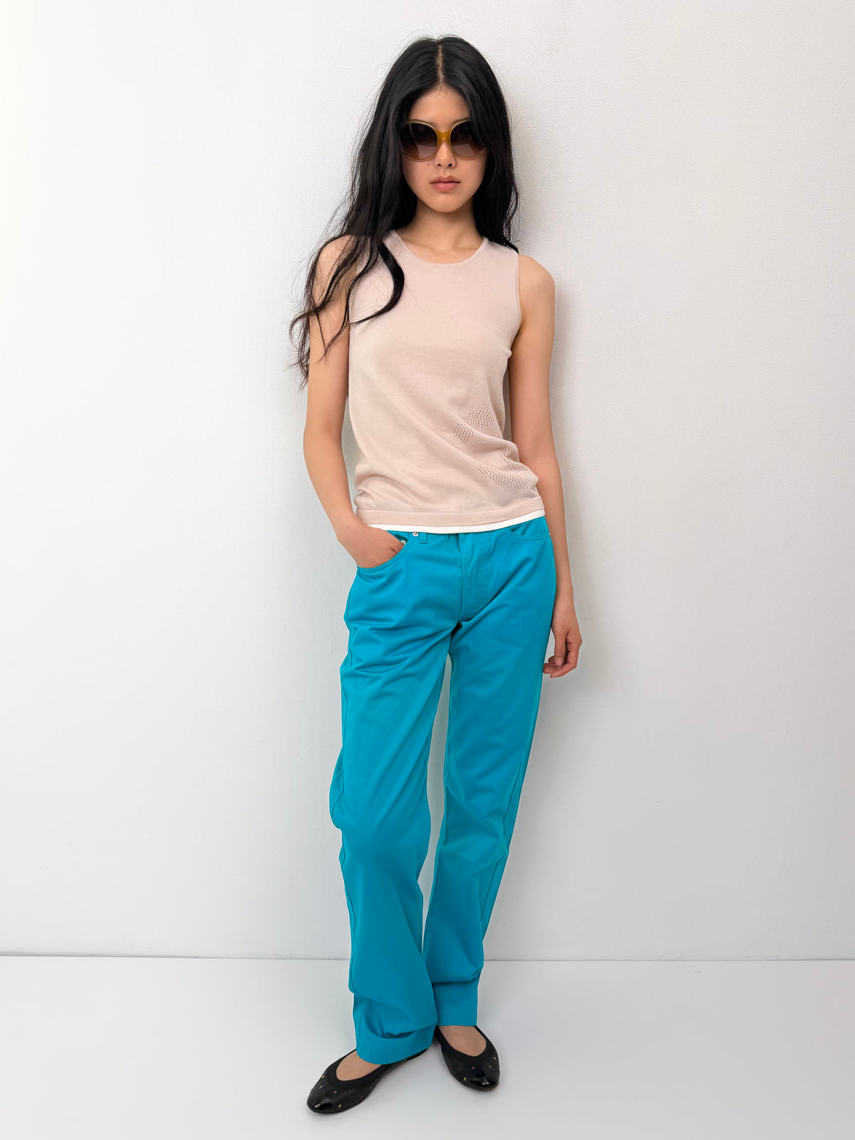 Turquoise Dries Van Noten Pants