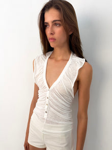 Linen Button Top thumbnail 3