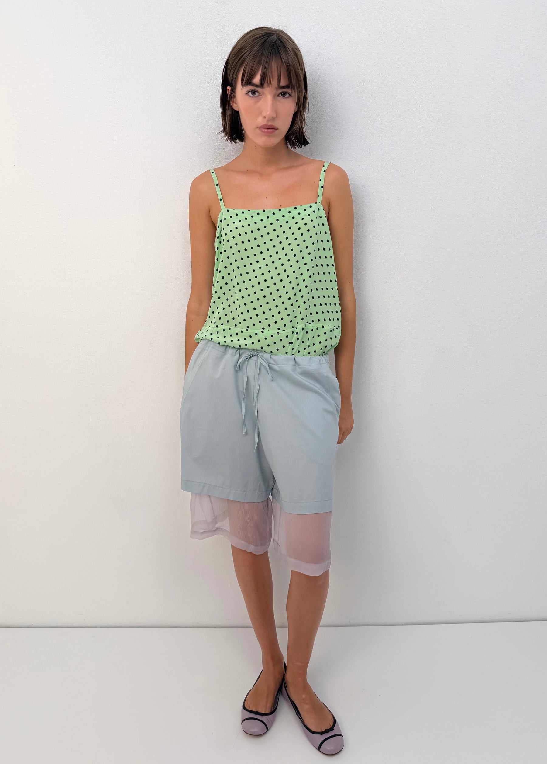 Silk & Cotton Layered Shorts