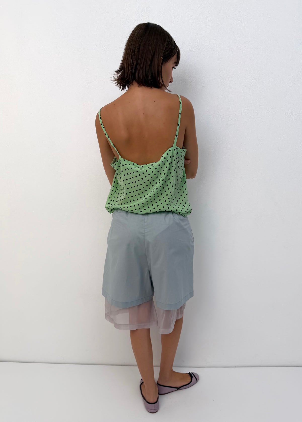Silk & Cotton Layered Shorts