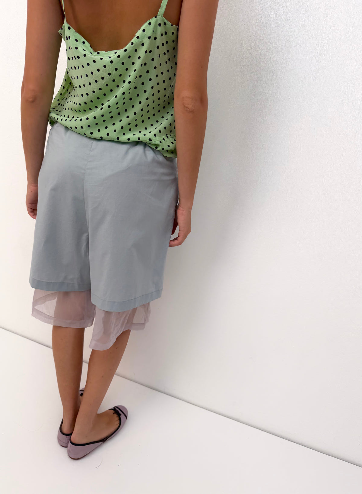 Silk & Cotton Layered Shorts
