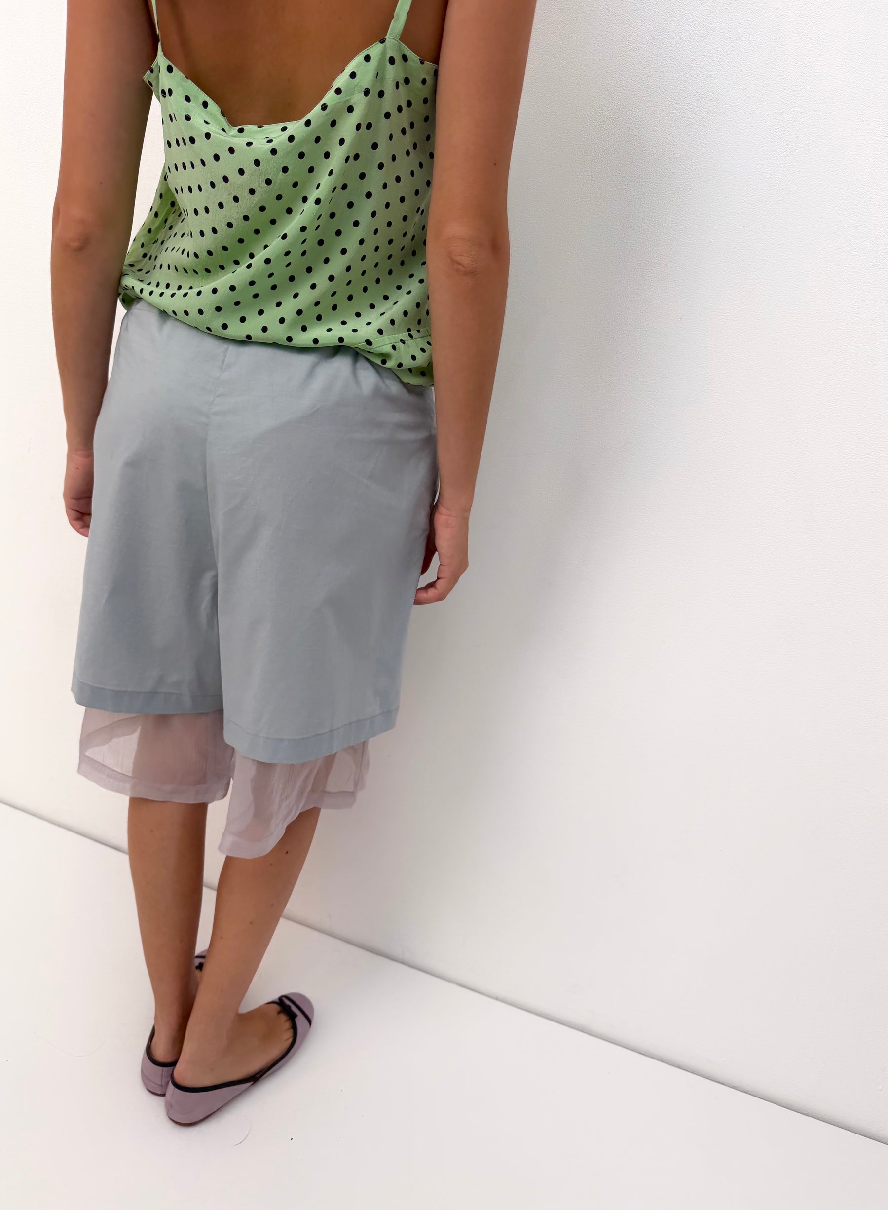 Silk & Cotton Layered Shorts