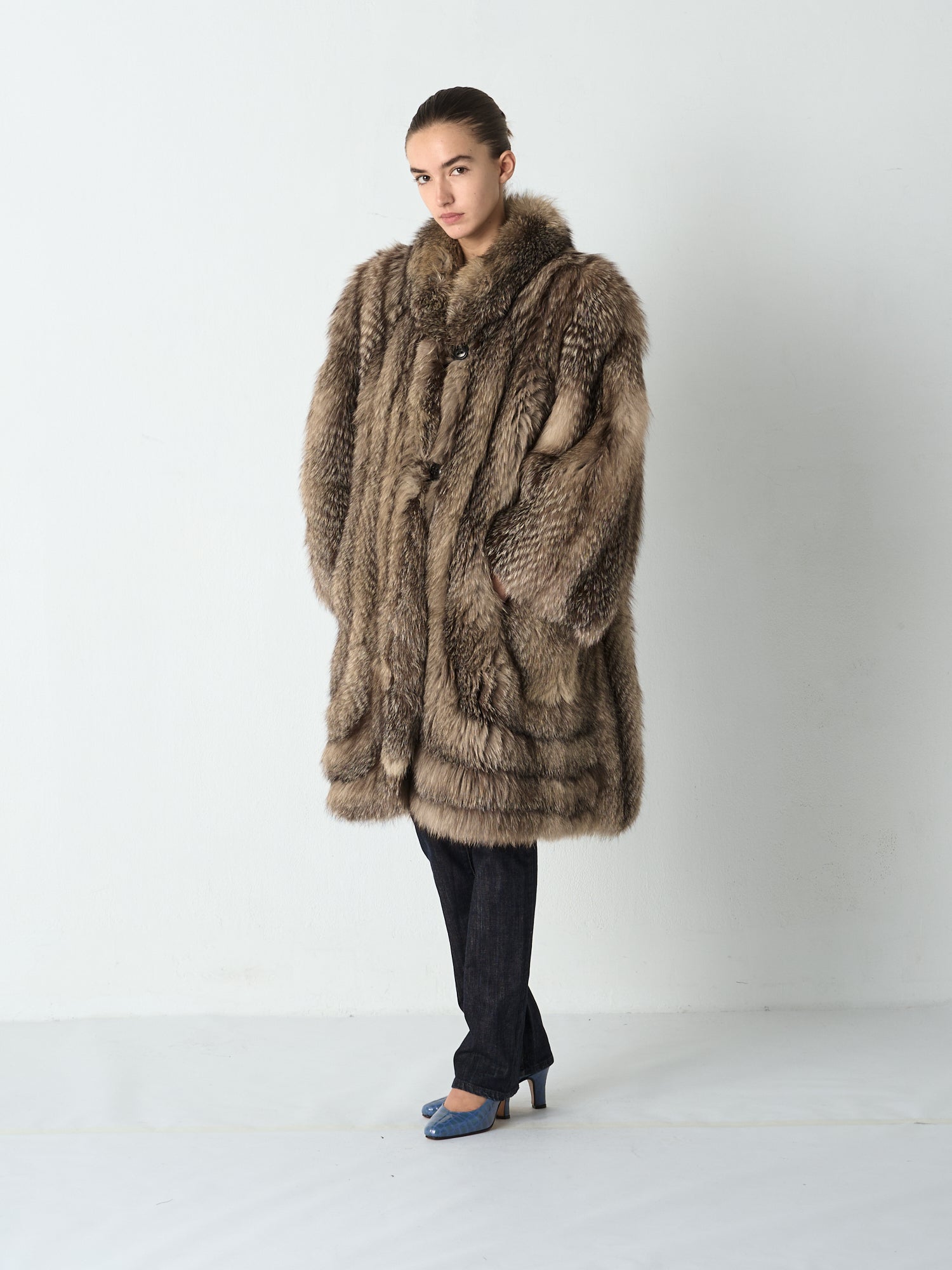 Silver Fox Fur Coat