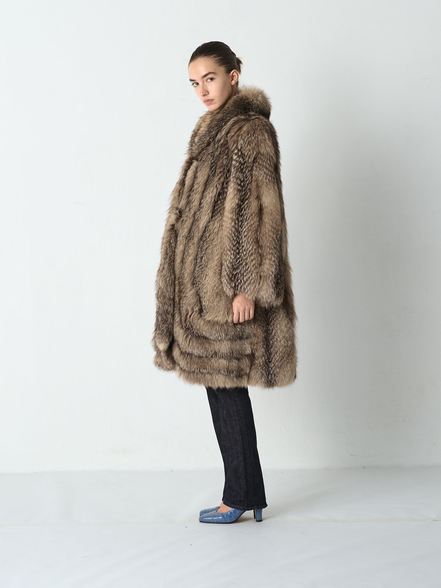 Silver Fox Fur Coat