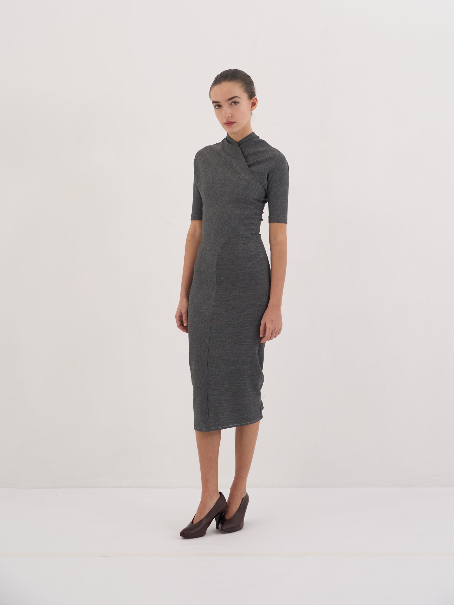 Long Drapée Dress - NUOVO Upcycled