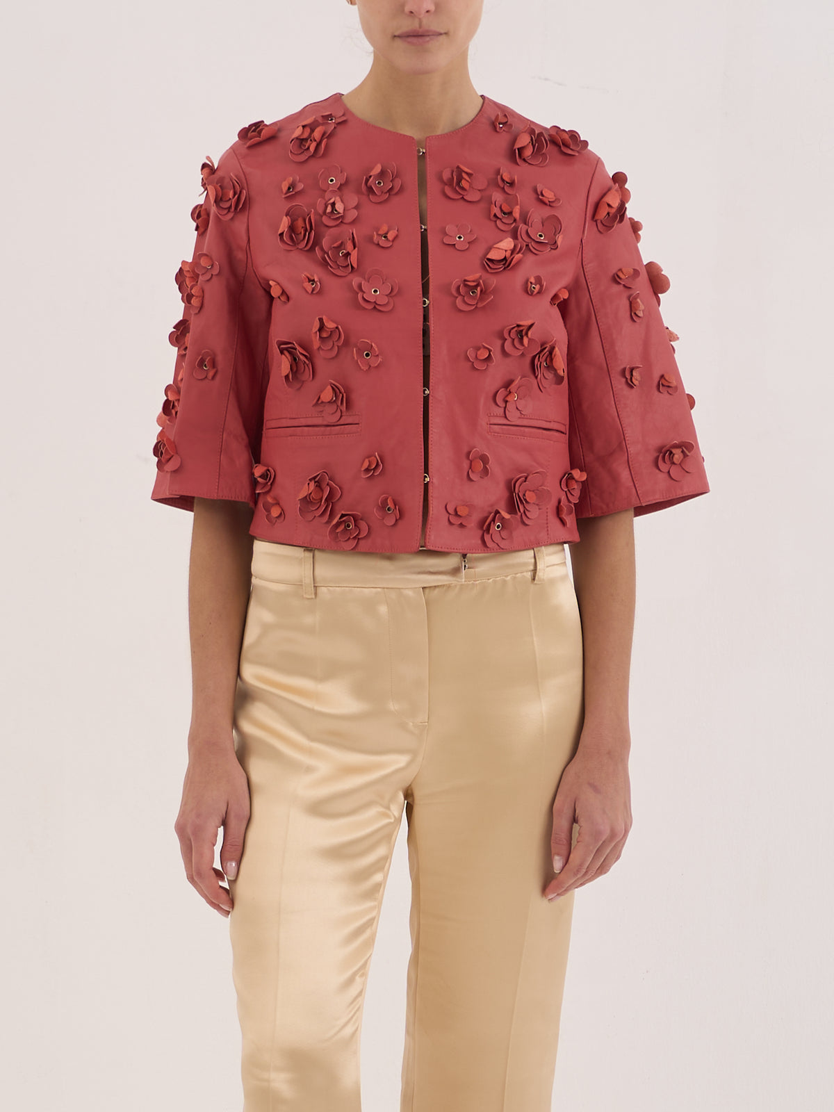 Leather Cropped Jacket - Anna Rita N - additional