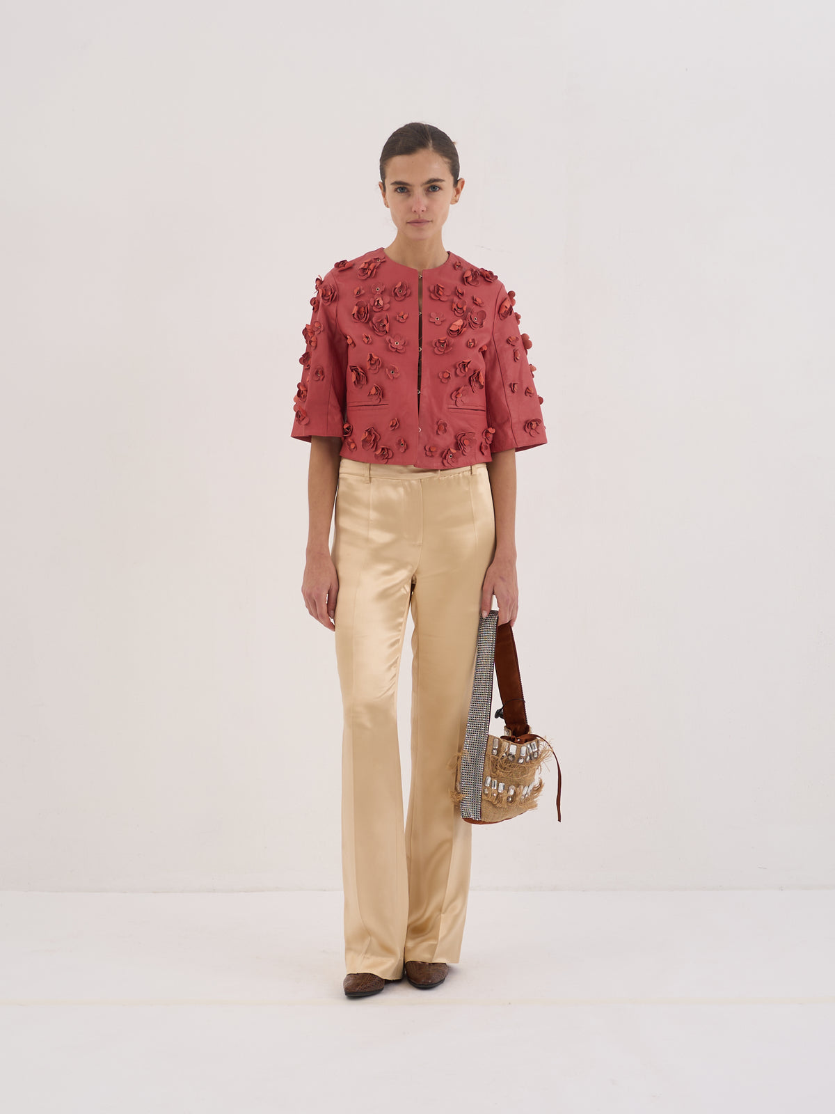 Leather Cropped Jacket - Anna Rita N - additional