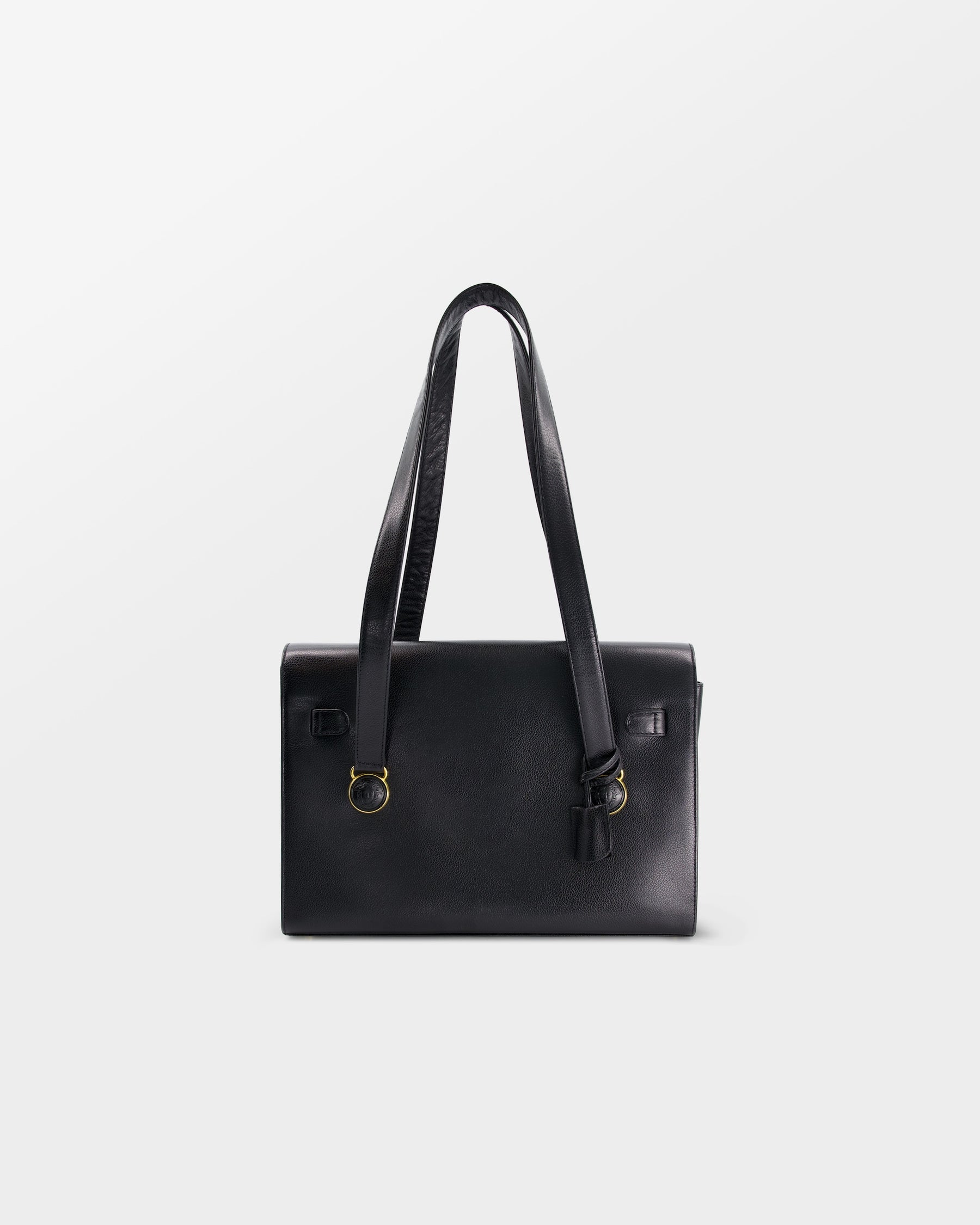 Versace Black Leather Bag Drop