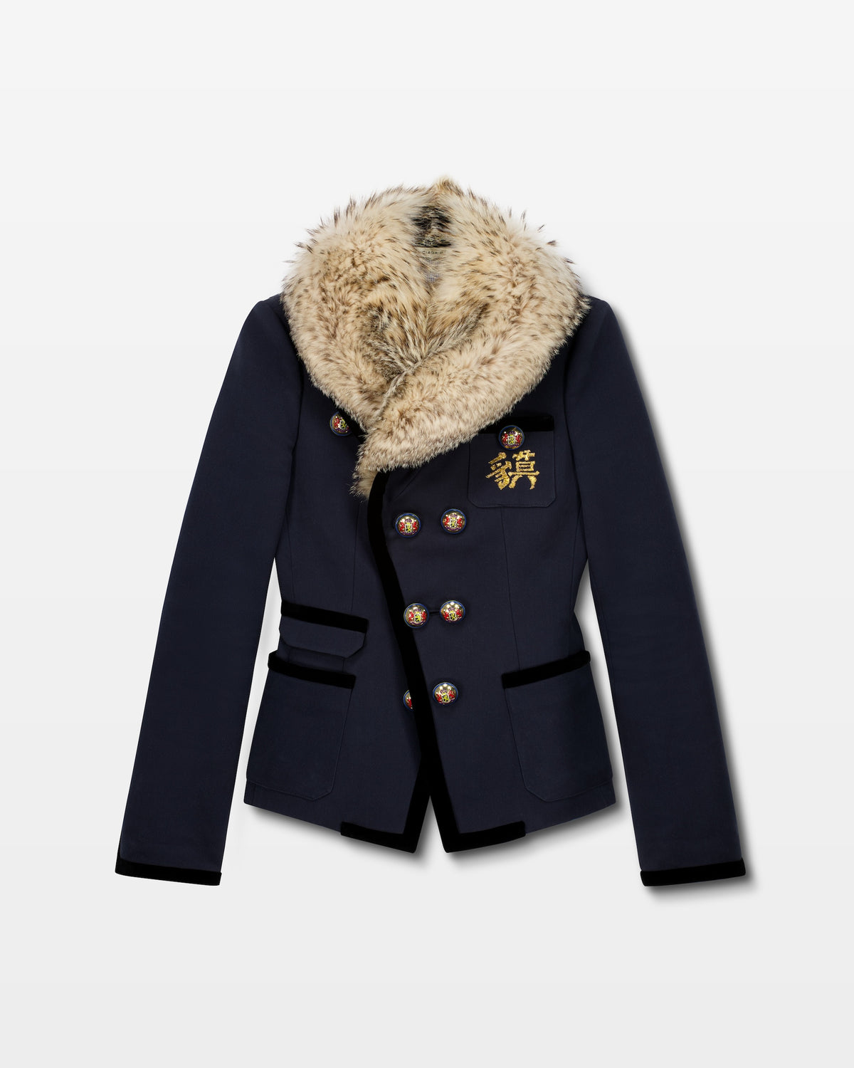 Balenciaga Fur Collar Blazer