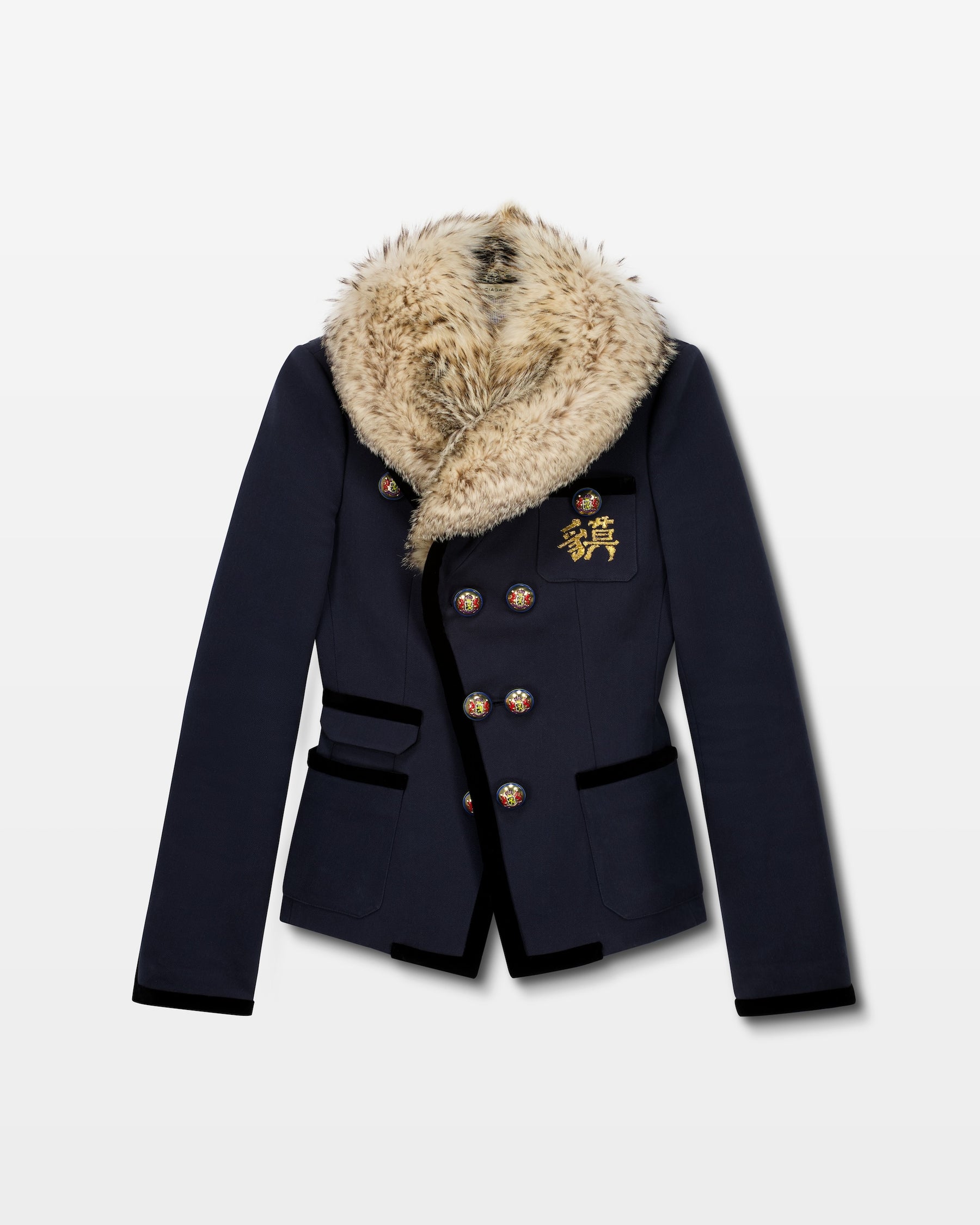 Balenciaga Fur Collar Blazer