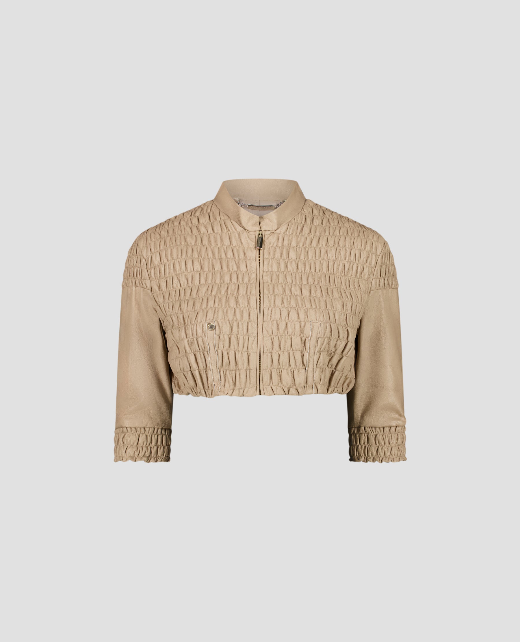 Leather Cropped Jacket