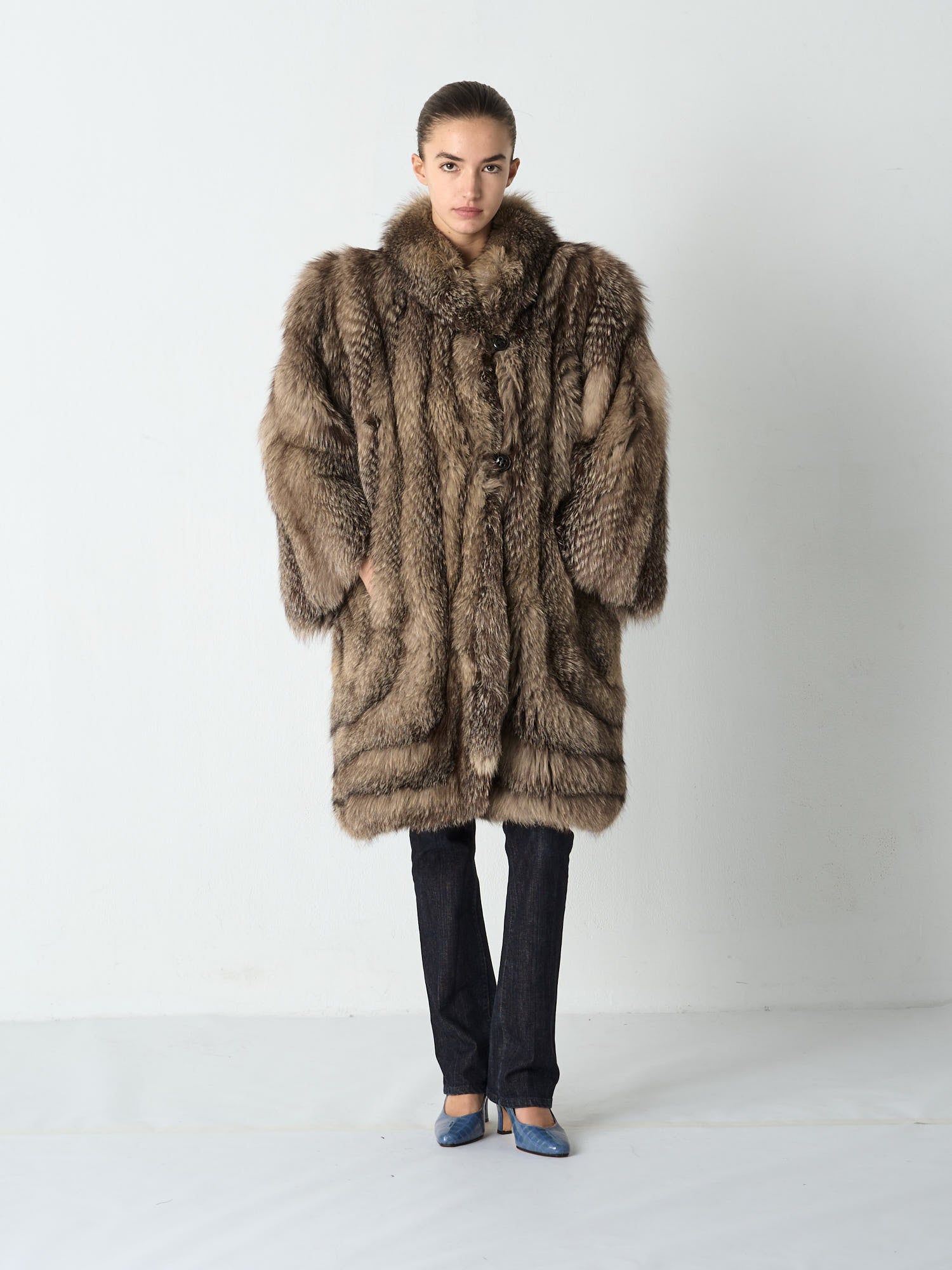 Silver Fox Fur Coat
