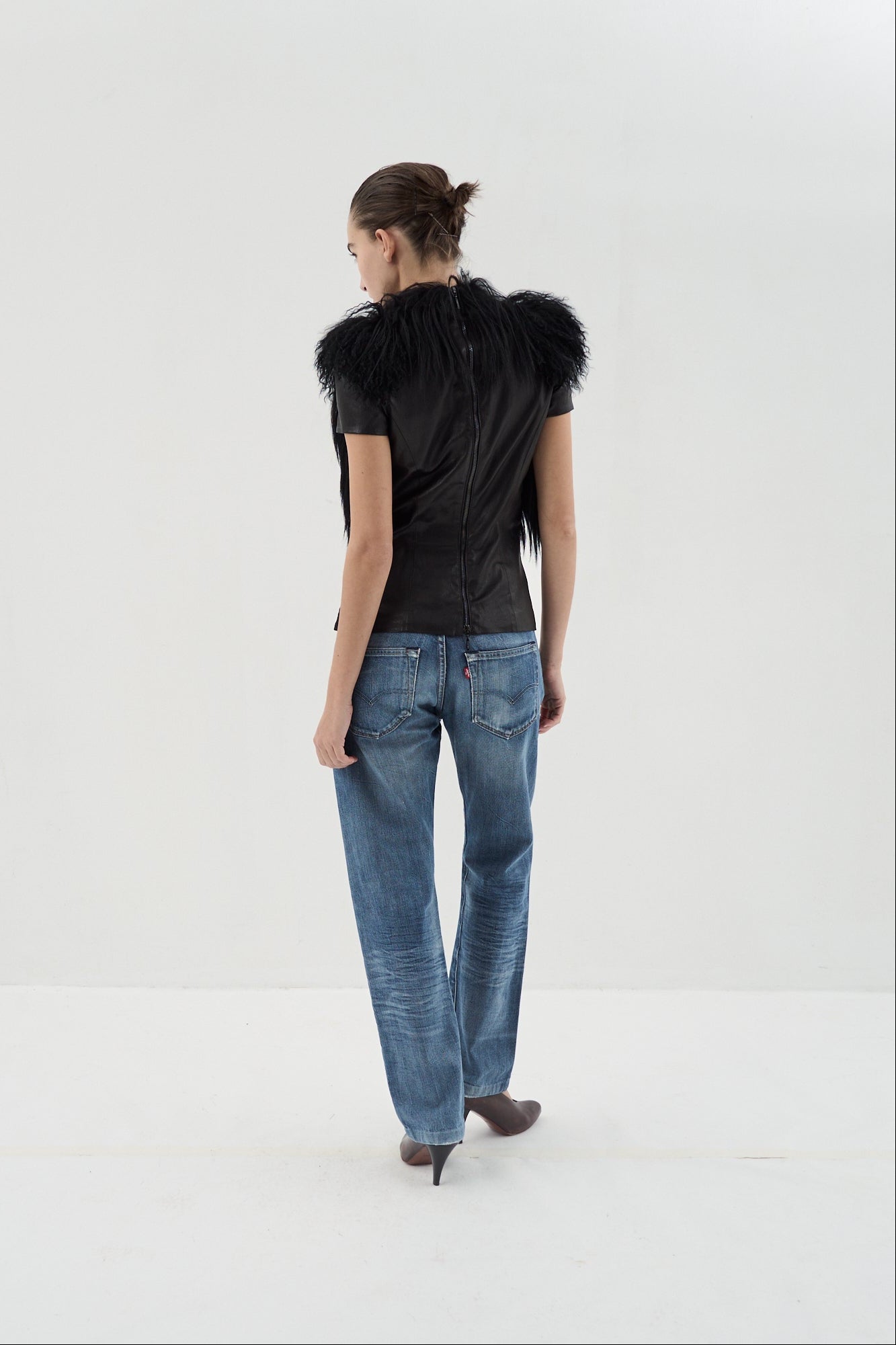 Leather and Fur Top - Plein Sud