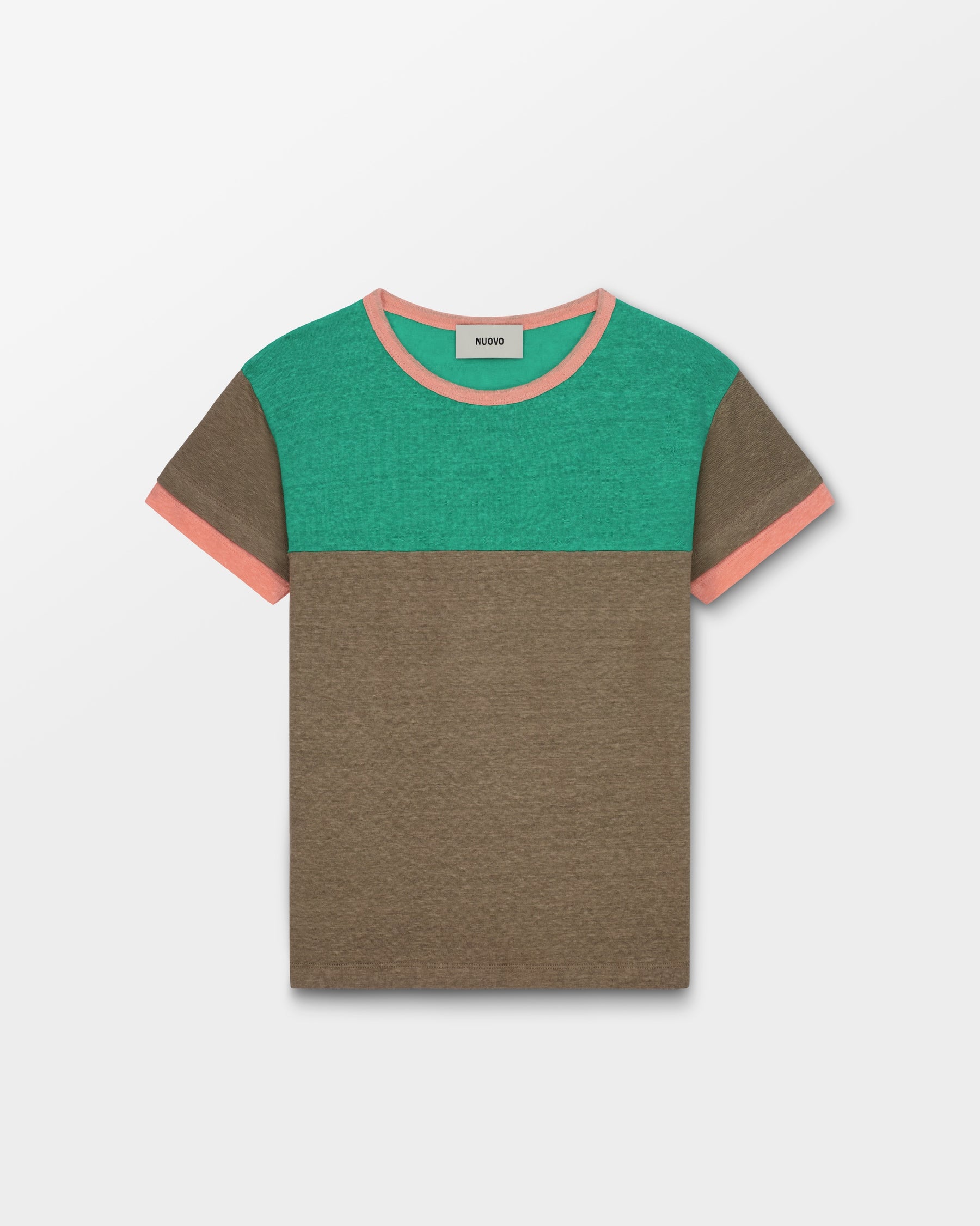 Patched Linen Short-Sleeve