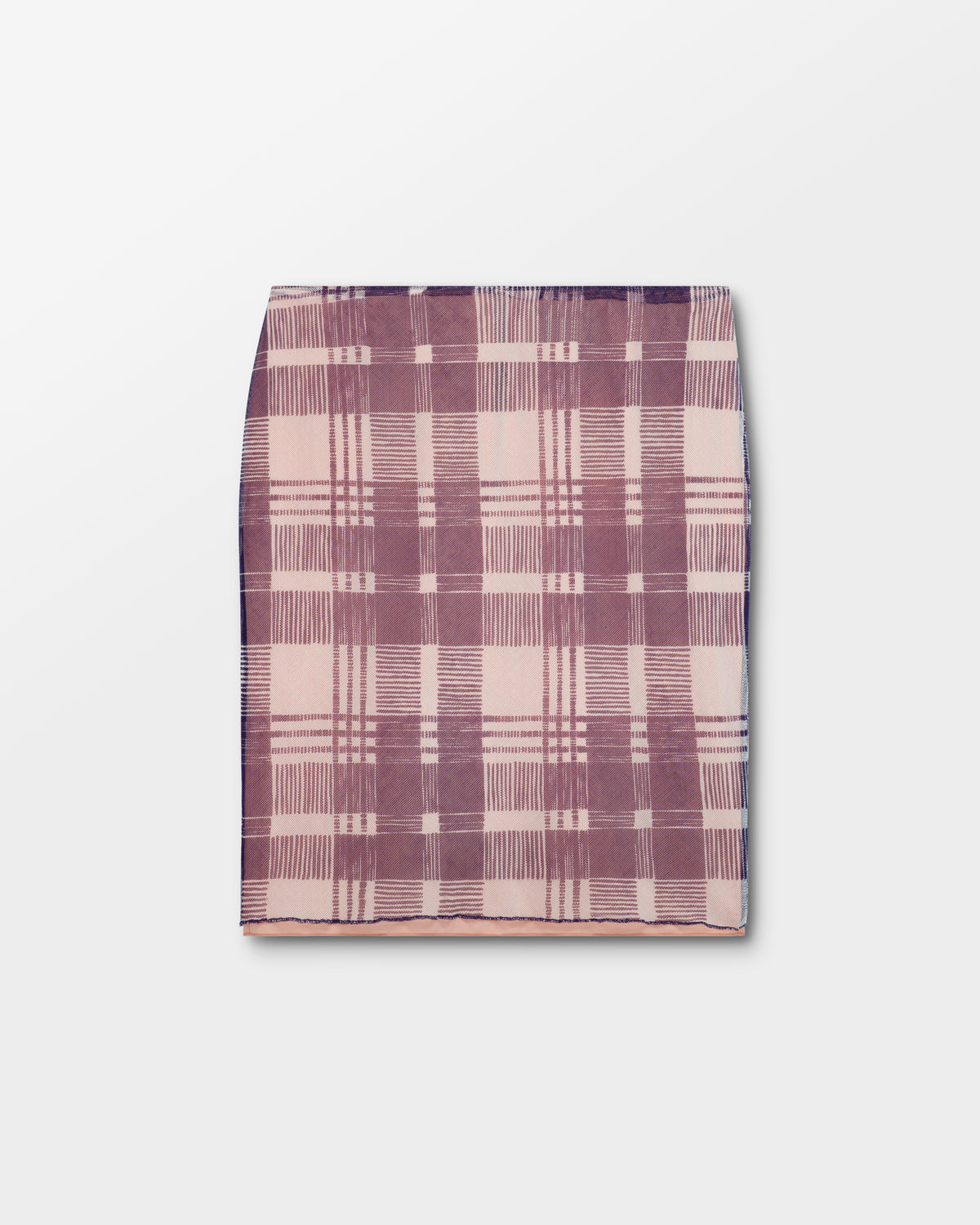 Silk Layered Tartan Skirt