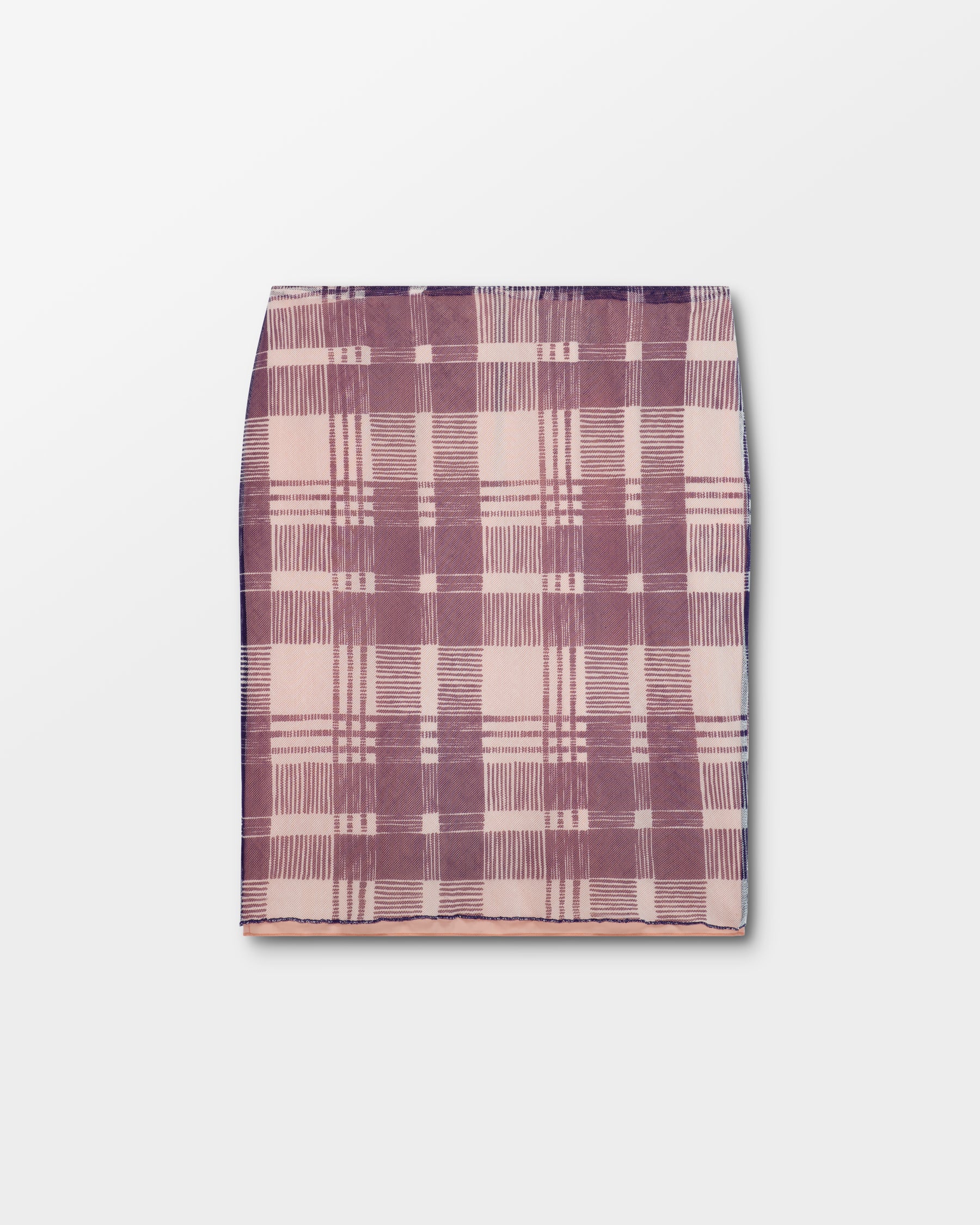 Silk Layered Tartan Skirt